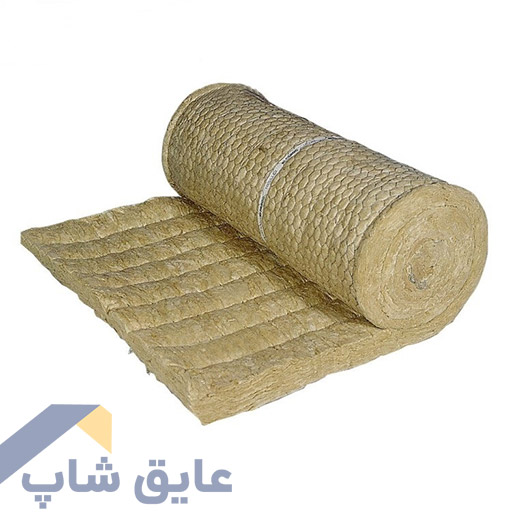 پشم سنگ 3 سانت پتویی توری دار دانسیته 120