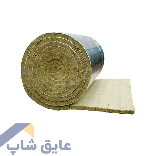 پشم سنگ 5 سانت لحافی فویل دار دانسیته 50